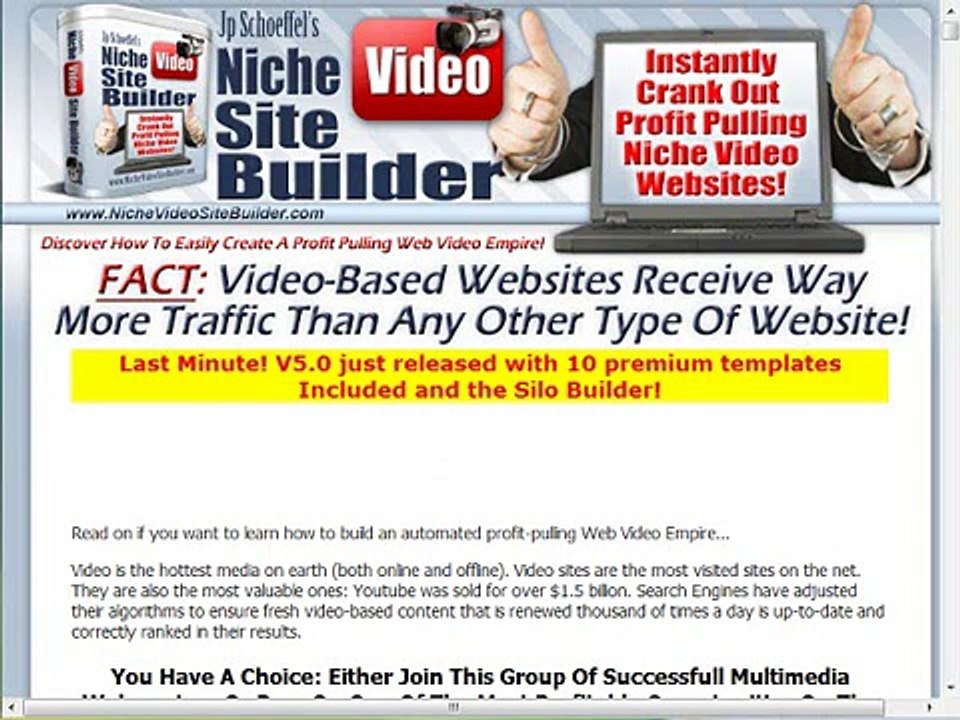 Niche Video Site Builder - Video Website Builder