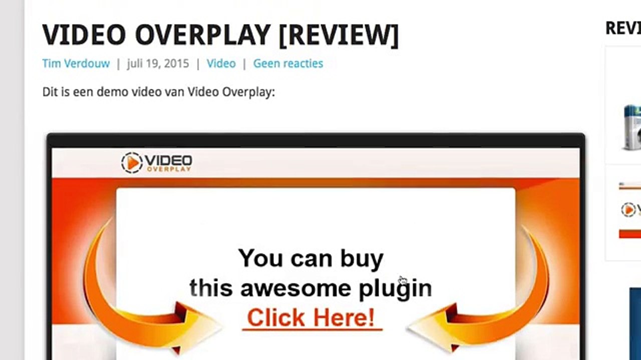 Wordpress Video Player Plugin - Video Overplay