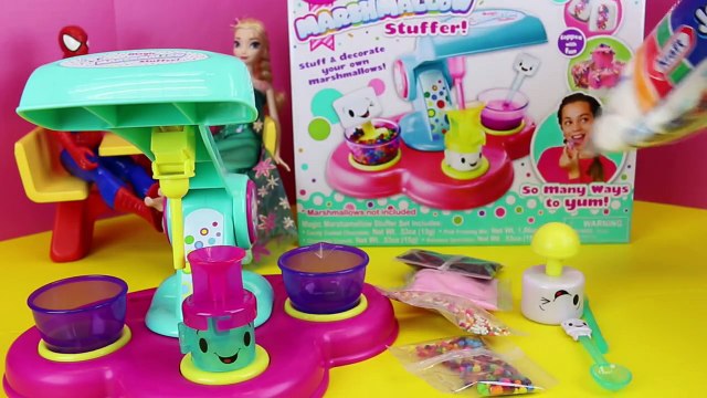 MARSHMALLOW Maker for Disney Frozen Princess Elsa & Spiderman with the Magic Marshmallow Stuffer!
