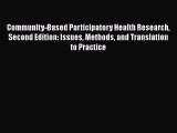 Ebook Community-Based Participatory Health Research Second Edition: Issues Methods and Translation