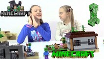 Майнкрафт видео. Лучшие подружки Варя и Юля против зомби! Игры с Minecraft LEGO