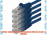 1aTTack - Cable de red UTP con conectores RJ45 (cat. 6) azul - 5 Unidades