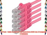 1aTTack - Cable de red UTP con conectores RJ45 (cat. 6) magenta - 5 Unidades