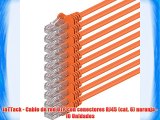 1aTTack - Cable de red UTP con conectores RJ45 (cat. 6) naranja - 10 Unidades