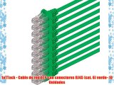 1aTTack - Cable de red UTP con conectores RJ45 (cat. 6) verde- 10 Unidades