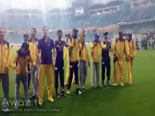Quetta Gladiators thanking their fans after qualifying for the final of HBLPSL