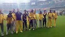 Quetta Gladiators thanking their fans after qualifying for the final of HBLPSL