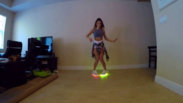 Shuffle avec des chaussures lumineuses