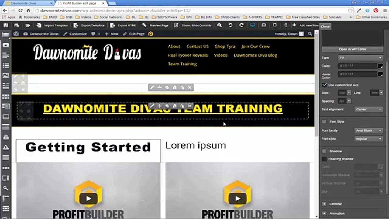 Profit Builder Live Editor - Editing An Existing Page Part 2