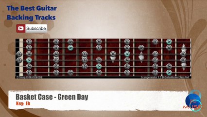 Basket Case - Green Day Guitar Backing Track with scale chart