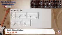 Beat It - Michael Jackson Guitar Backing Track with scale, chords and lyrics