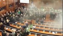 KOSOVO- Politicians Fire Tear Gas in Parliament to Protest International Agreements
