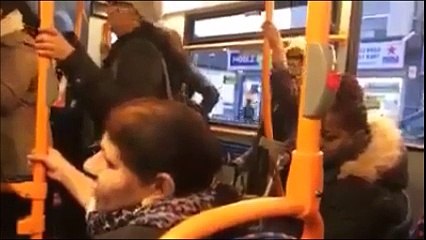 Desi Aunty Fighting in a Public Transport of London