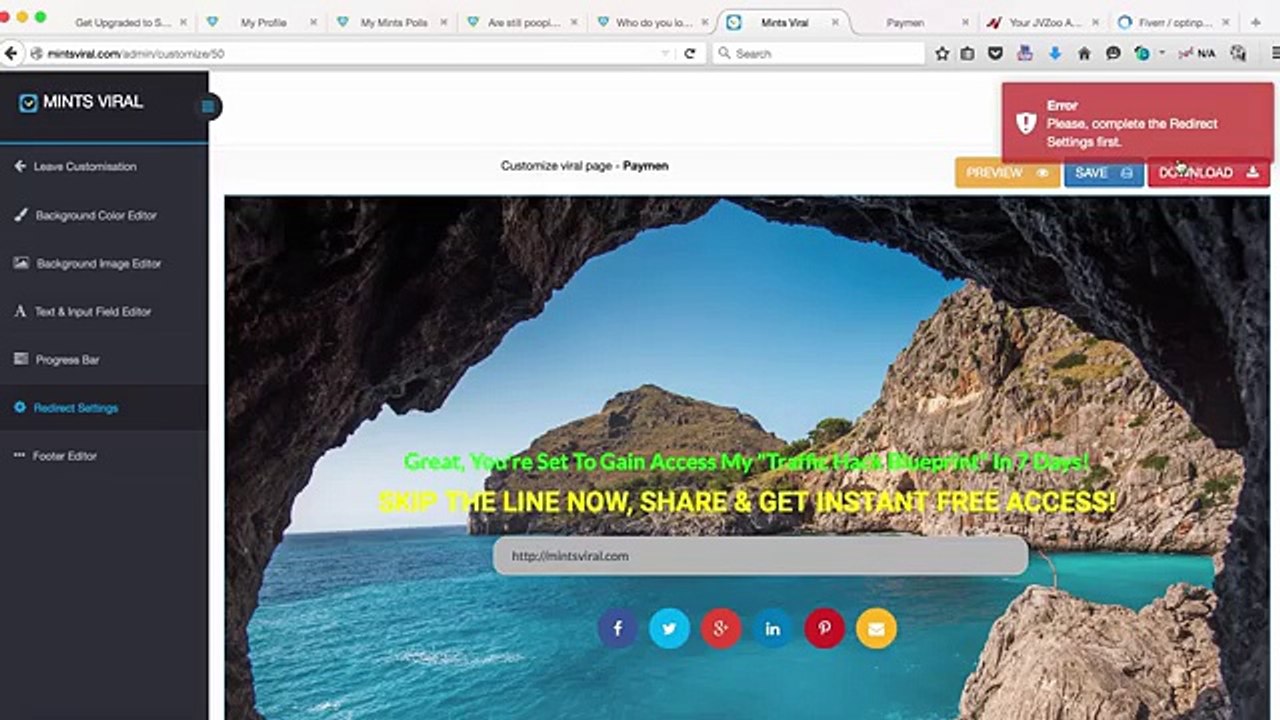 Hosting Mints Viral Page