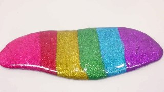 무지개 반짝이 롤 액체괴물 만들기 폼클레이 흐르는 점토 액괴 풍선 슬라임 How To Make Rainbow Glitter Rolls Clay Slime Recipe DIY