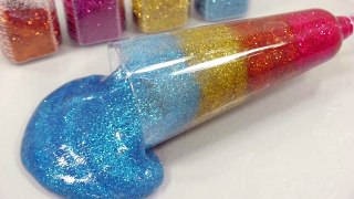 반짝이 칵테일 액체괴물 만들기!! 흐르는 점토 액괴 클레이 슬라임 장난감 놀이 How To Make 'Glitter Cocktail Clay Slime' Toys
