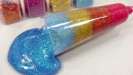 반짝이 칵테일 액체괴물 만들기!! 흐르는 점토 액괴 클레이 슬라임 장난감 놀이 How To Make 'Glitter Cocktail Clay Slime' Toys