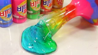 비타민+젤리 몬스터 무지개 액체괴물 만들기!! 흐르는 점토 액괴 클레이 슬라임 장난감 놀이 DIY How To Make 'Rainbow Slime' Toys Kit