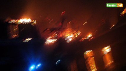 Spectaculaire incendie à Houtaing