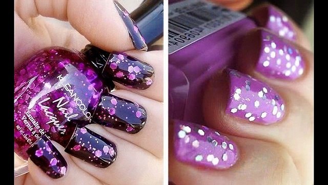 Дизайн ногтей с блестками