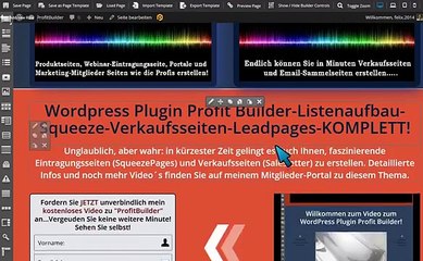 GRATISVIDEO zum WordPress Plugin “Profit Builder”