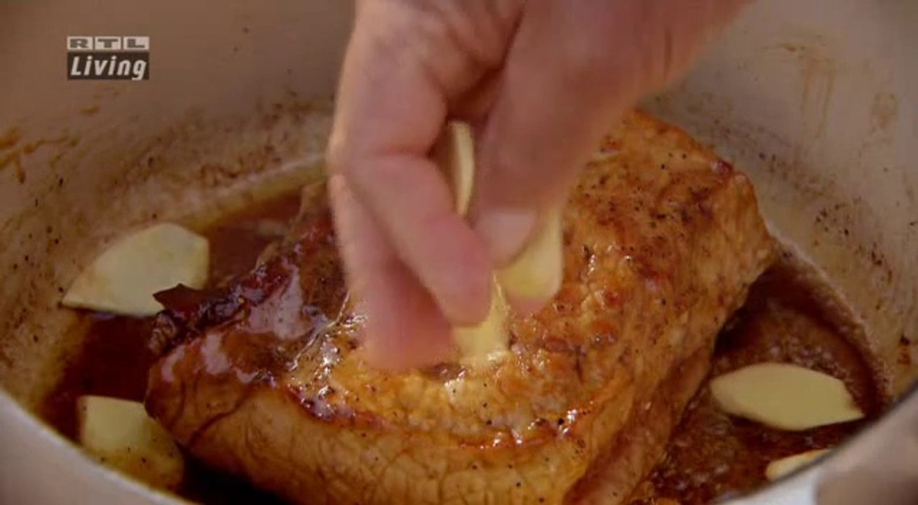 Schweinefilet mit Pancetta Honig und Ingwer