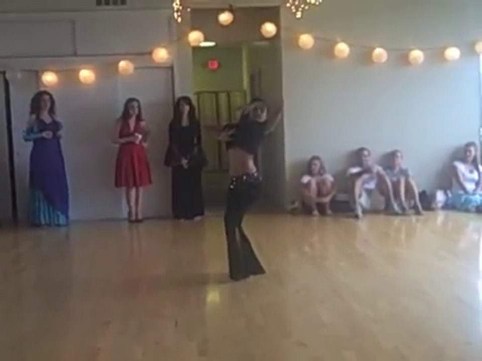 Girl Belly dance practice 2016