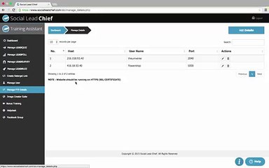 Social Lead Chief - Training Video - Hosting