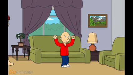 Caillou takes his moms clothes