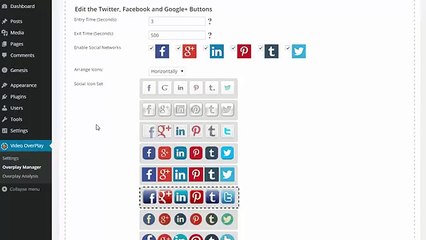 Video Overplay Demo   Social Sharing