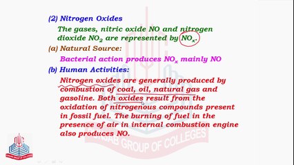 Primary Pollutants ( Nitrogen Oxides & Sulphur Oxides )