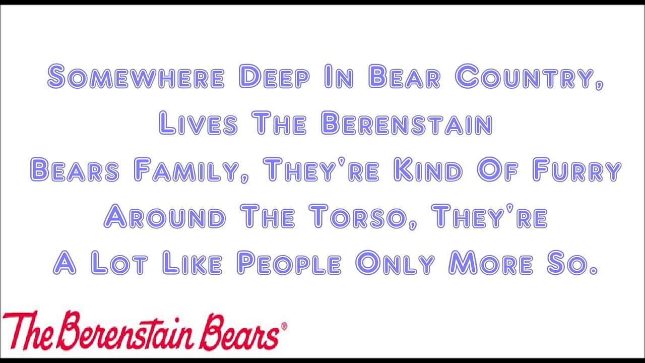 The Berenstain Bears Theme Song Lyrics Vidéo Dailymotion