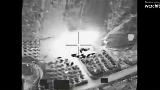 فيديو للغارة الجوية الأمريكية التي توفي فيها أبو عياض بمدينة صبراتة