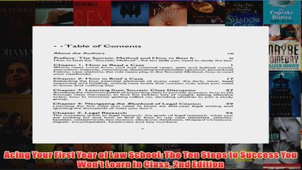 Download PDF  Acing Your First Year of Law School The Ten Steps to Success You Wont Learn in Class 2nd FULL FREE