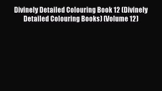 Download Divinely Detailed Colouring Book 12 (Divinely Detailed Colouring Books) (Volume 12)