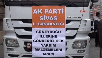 Sivas'ta AK Parti Teşkilatından Güneydoğu'ya Bir Tır Dolusu Yardım
