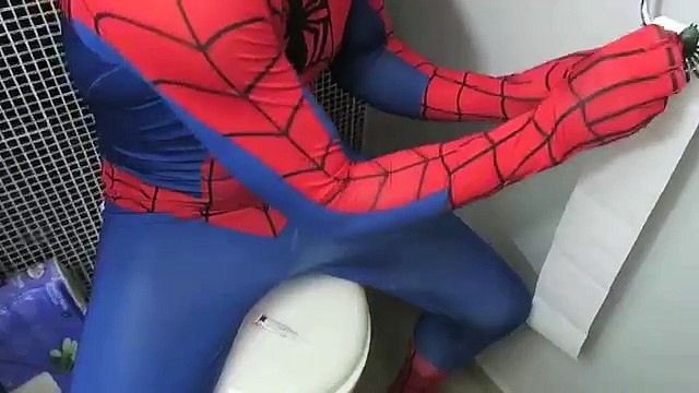 FROZEN ELSA SPIDER PRANK ON TOILET WITH SPIDERMAN - Funny Superhero Movie In Real Life