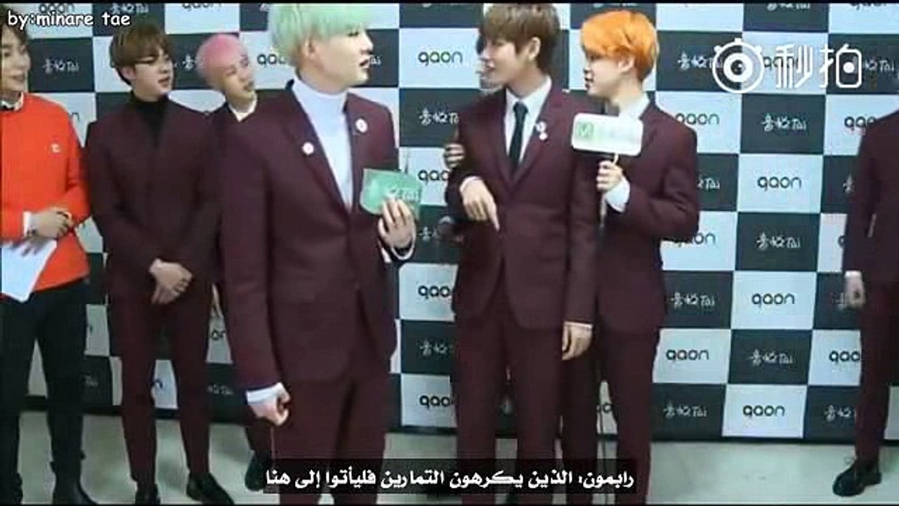 (arabic sub) BTS Yinyuetai Interview cut