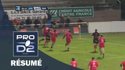 PRO D2 - Résumé Aurillac - Narbonne: 45-7 - J19 - Saison 2015/2016