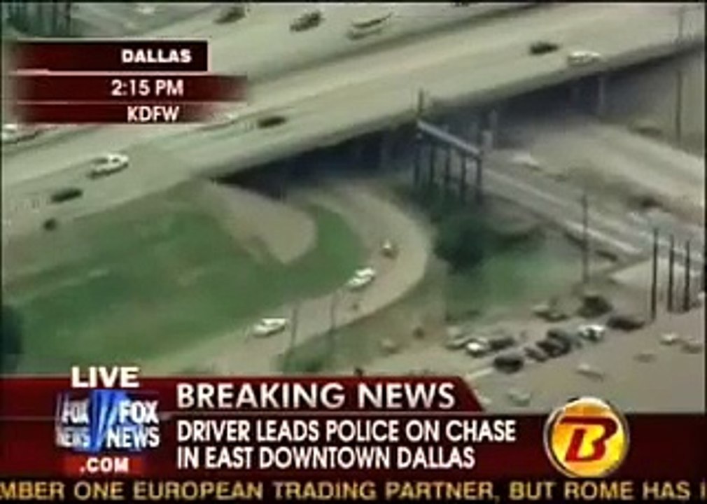 Dallas High Speed Car Chase Video June 29 2009 Dallas Car Chase End in Crash