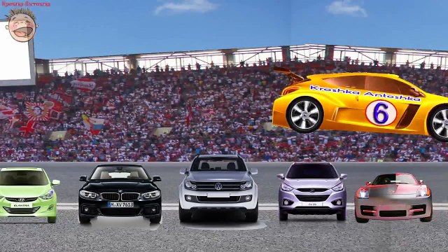 Детские машинки. Гоночная машина. Учим цифры. Развивающие мультики для самых маленьких