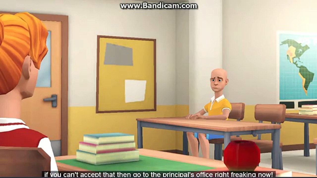 Caillou Calls Miss Martin a Ginger/Grounded(Plotagon Edition)