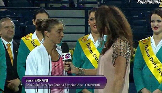 Premiazione Sara Errani - Prima Vittoria Premier in carriera - Dubai - Da Supertennis