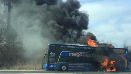 Megabus with budget travel reporter onboard explodes with no injuries