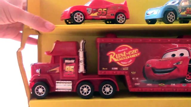 Disney Pixar Cars Toys LIghtning McQueen, Mater, Mack, Raoul CaRoule full movie toy collection