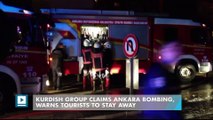 Kurdish group claims Ankara bombing, warns tourists to stay away