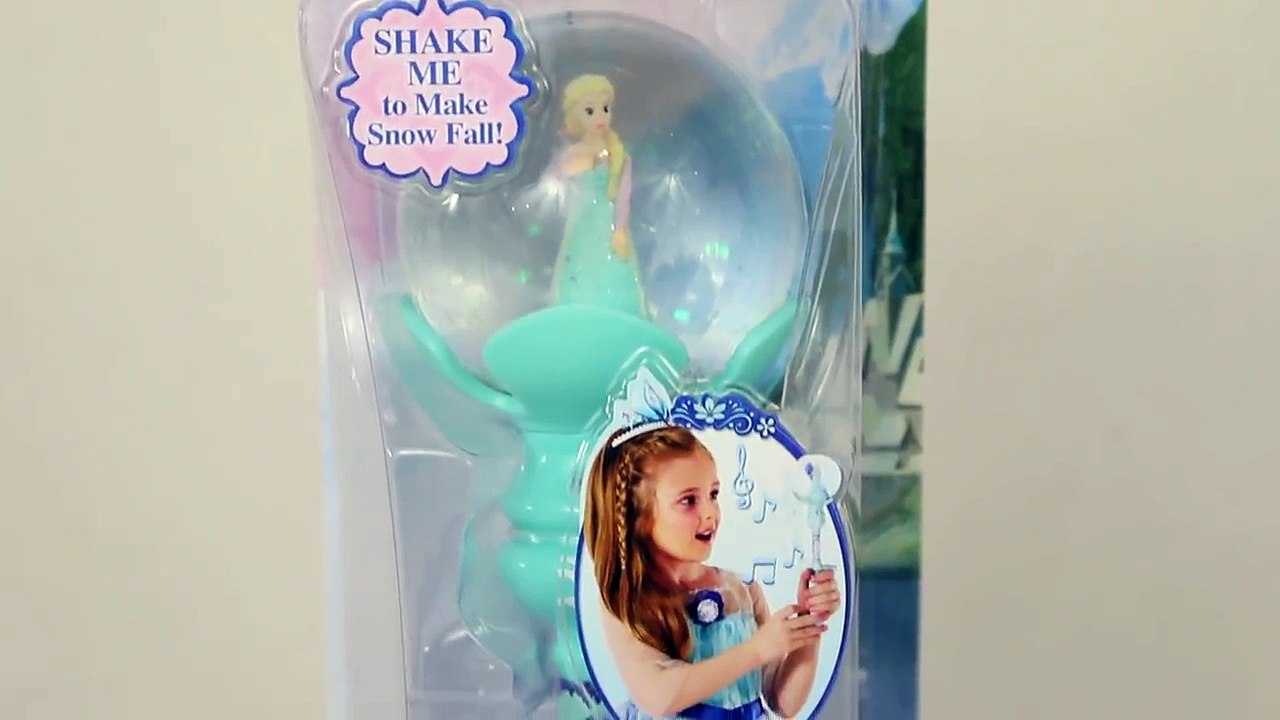 Frozen Elsa Musical Snow Wand Let It Go Song and Elsa Barbie Doll Toy Review