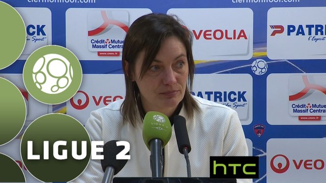 Conférence de presse Clermont Foot - Chamois Niortais (2-1) : Corinne DIACRE (CF63) - Régis BROUARD (CNFC) - 2015/2016