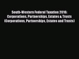PDF South-Western Federal Taxation 2016: Corporations Partnerships Estates & Trusts (Corporations