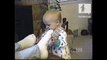 Baby girl cringes after smelling her dad's socks - Funny - toddletale